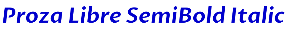 Proza Libre SemiBold Italic フォント